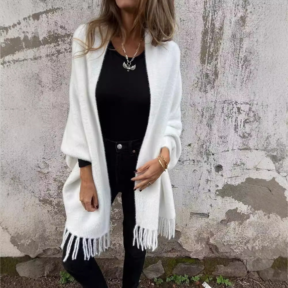 Manteau châle décontracté à manches longues | Naïs
