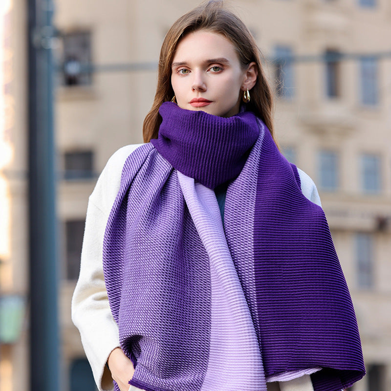 Écharpe à Couleurs en Dégradé pour l'Hiver | Rachel