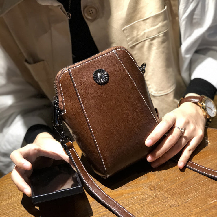 Sac élégant en Cuir rétro à Bandoulière | Delia
