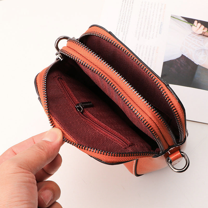 Sac élégant en Cuir rétro à Bandoulière | Delia