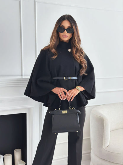 Cape Poncho élégante avec ceinture | Liora