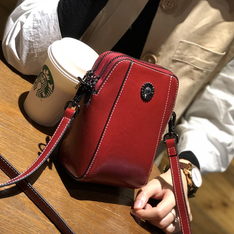 Sac élégant en Cuir rétro à Bandoulière | Delia