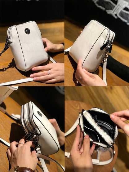 Sac élégant en Cuir rétro à Bandoulière | Delia