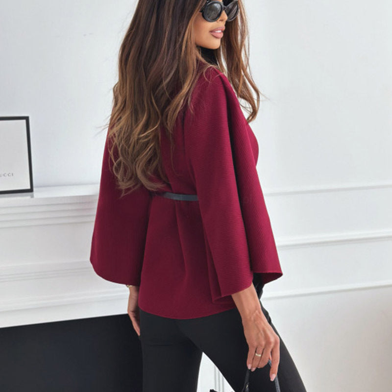 Cape Poncho élégante avec ceinture | Liora