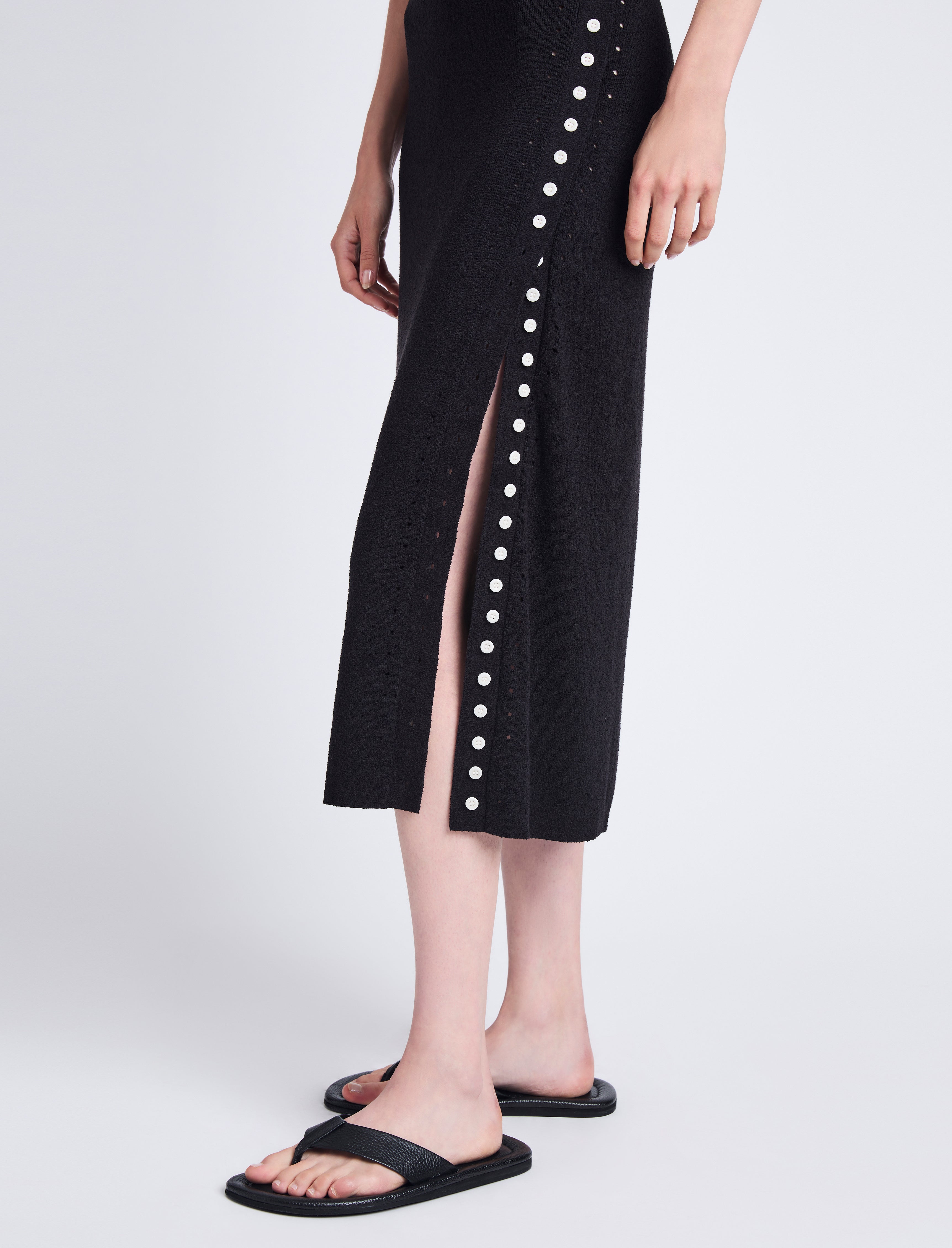 Ava Women's Black Dress | Boucle Viscose, Slim Fit 4