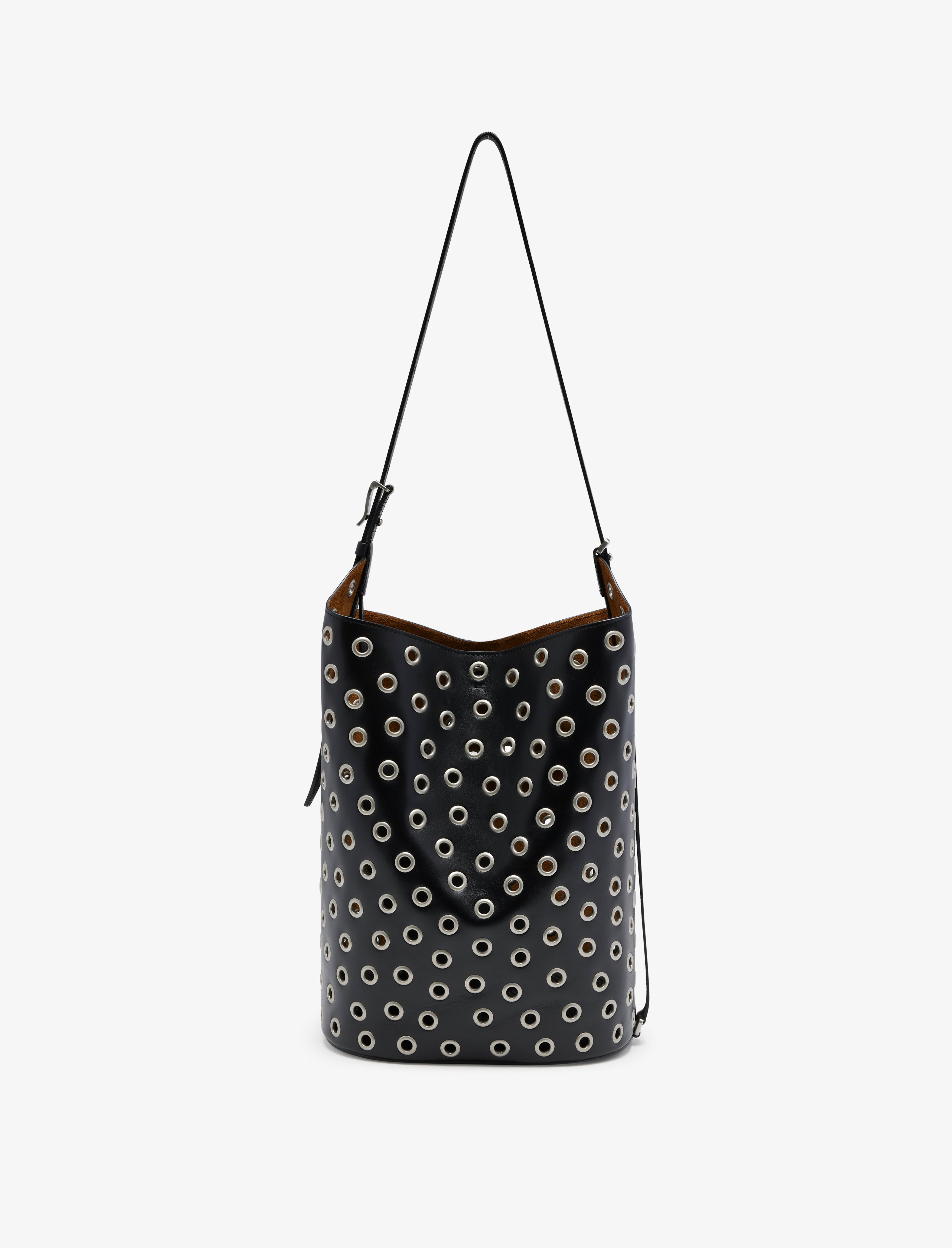 Brant Bucket Bag | Smooth Calfskin with Silver Grommets 3