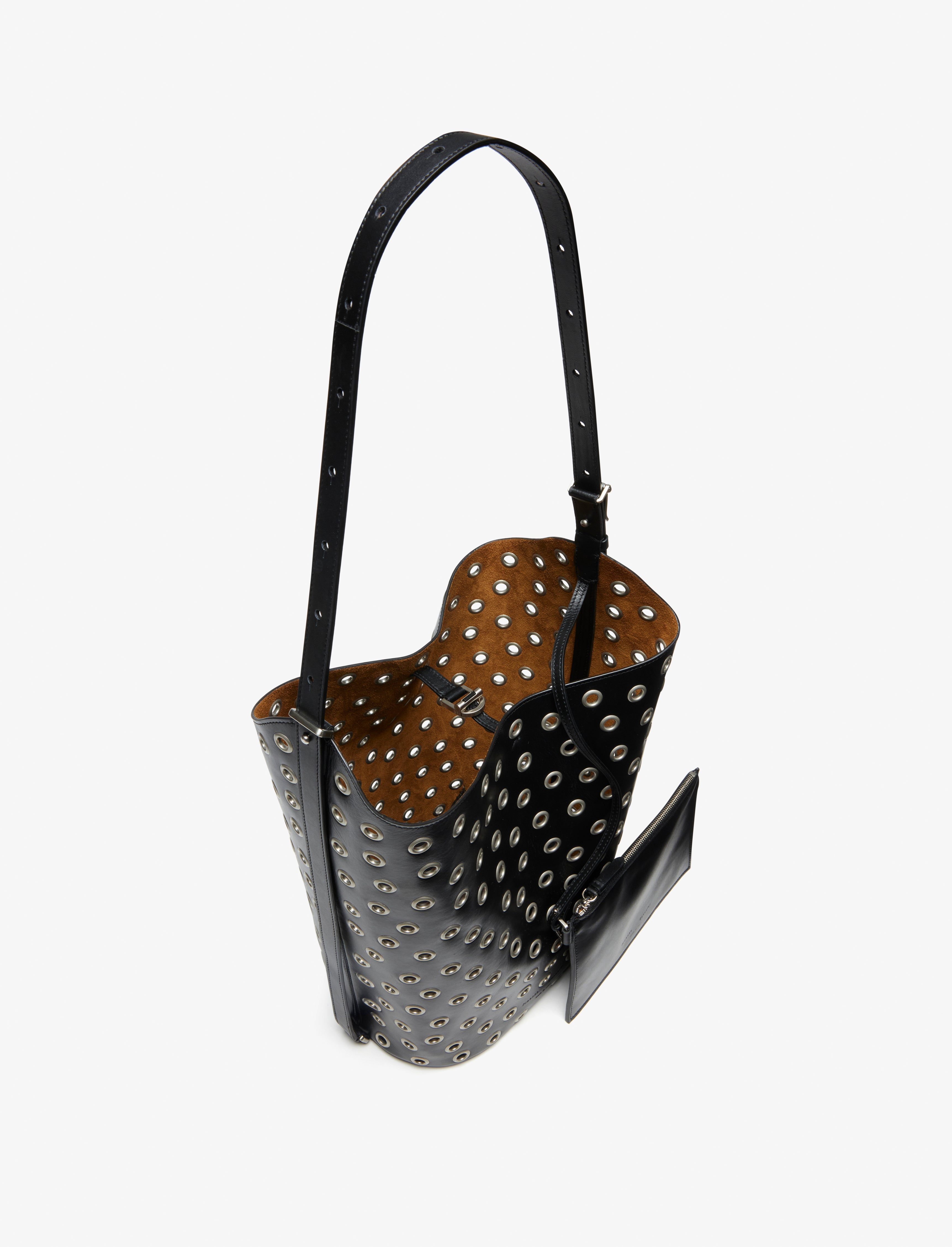 Brant Bucket Bag | Smooth Calfskin with Silver Grommets 4