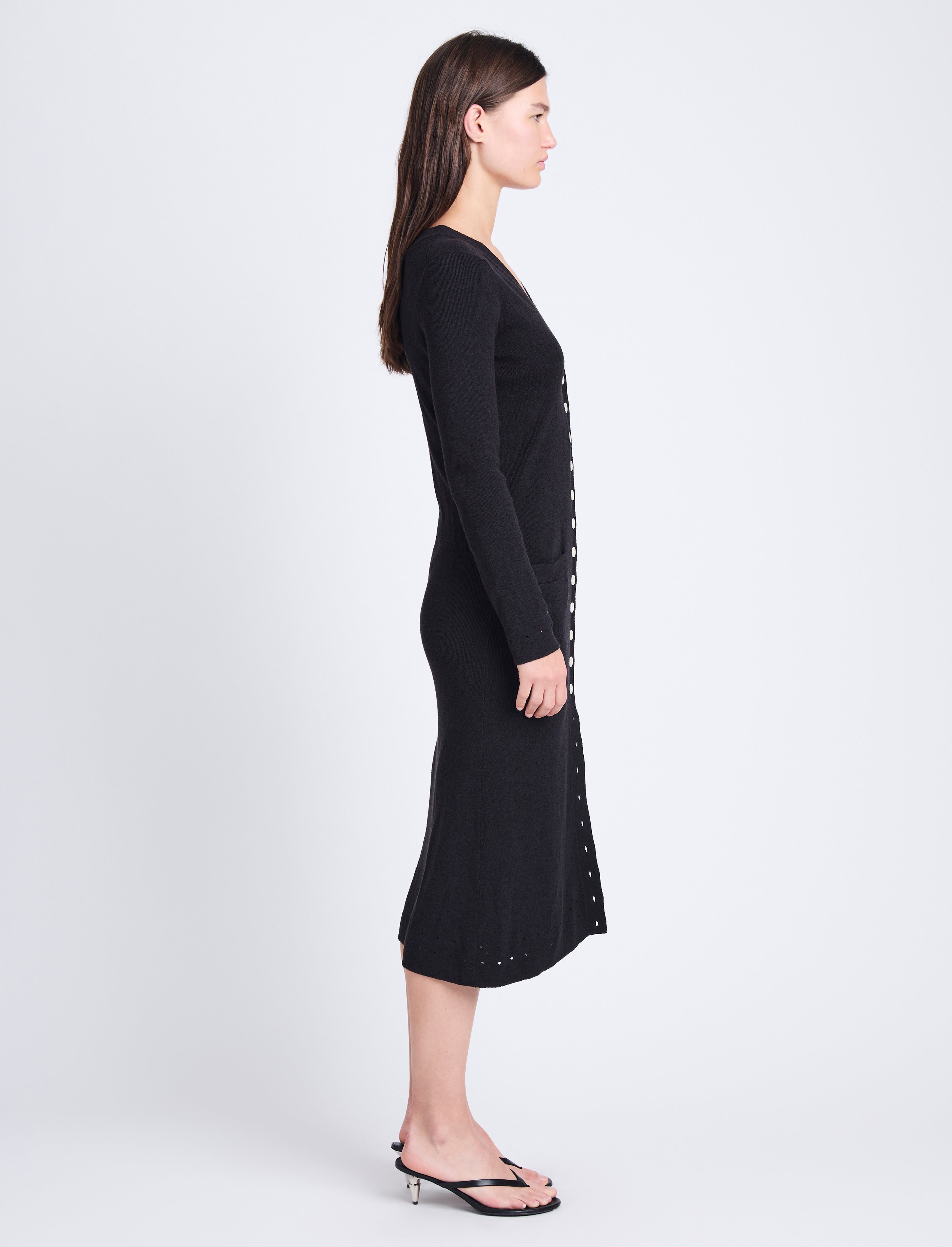 Cameron Women's Black Dress | Boucle Viscose, Slim Fit 2