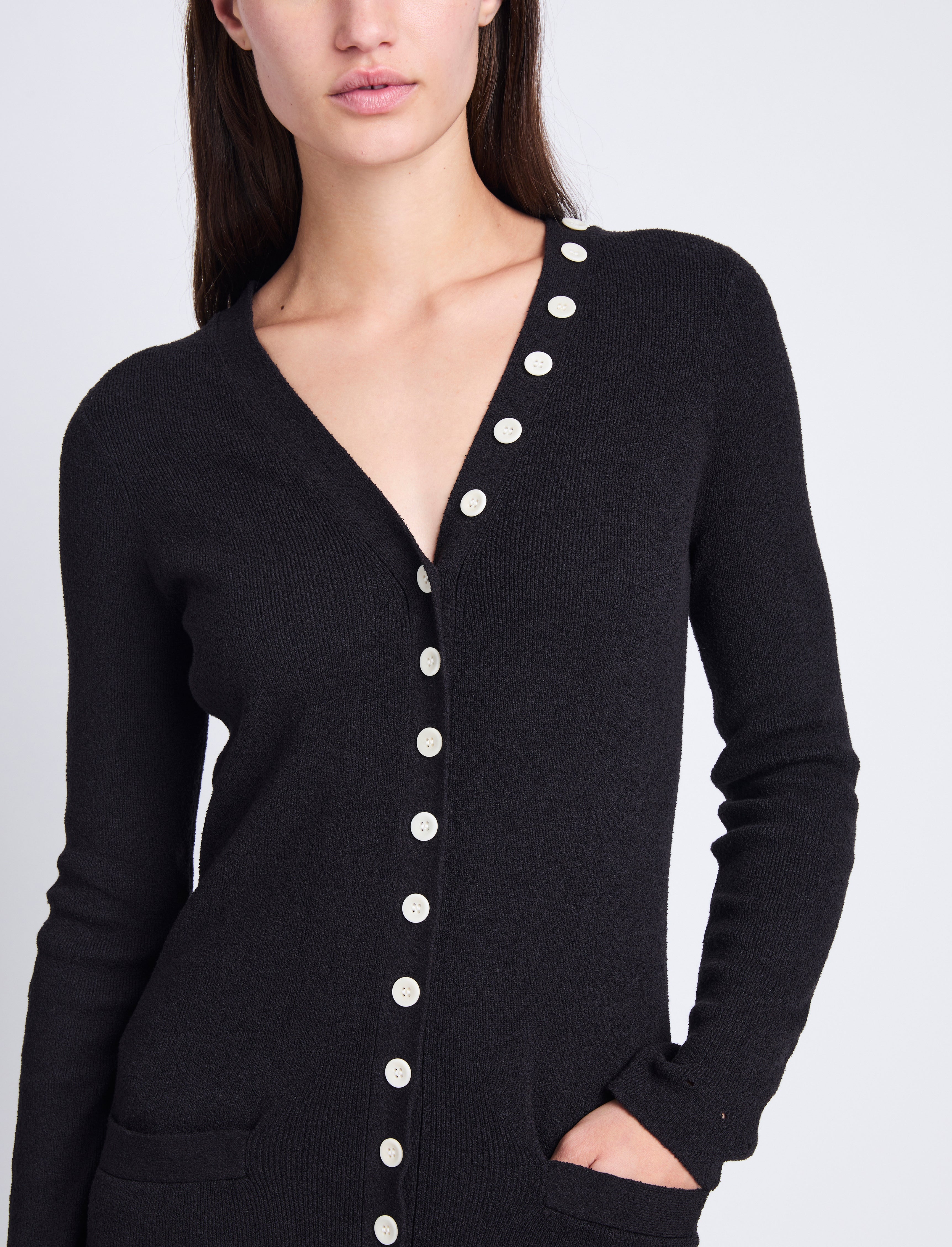 Cameron Women's Black Dress | Boucle Viscose, Slim Fit 4